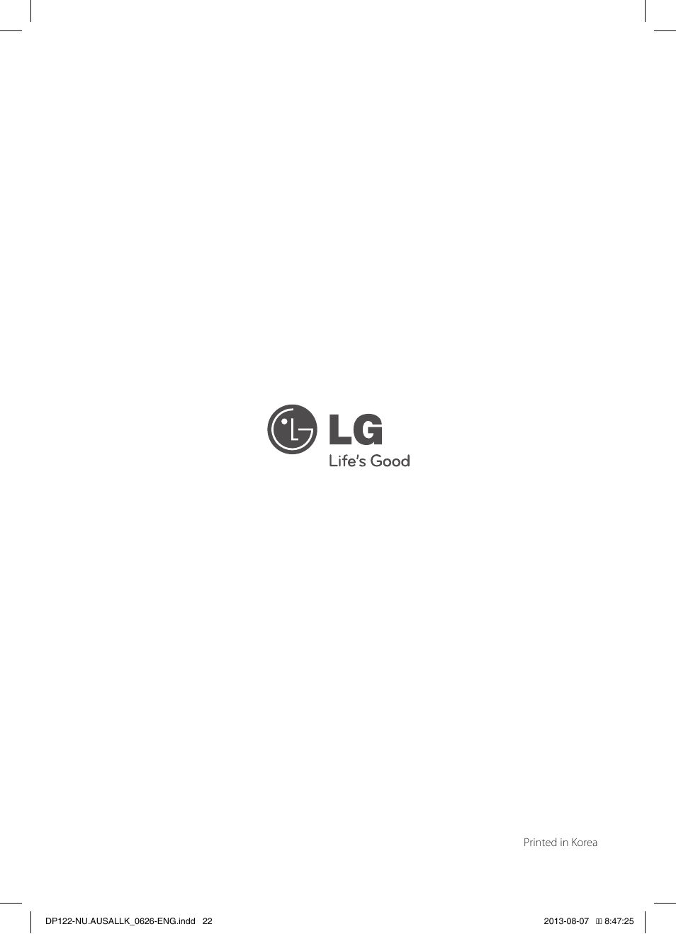 LG DP122 User Manual | Page 22 / 22