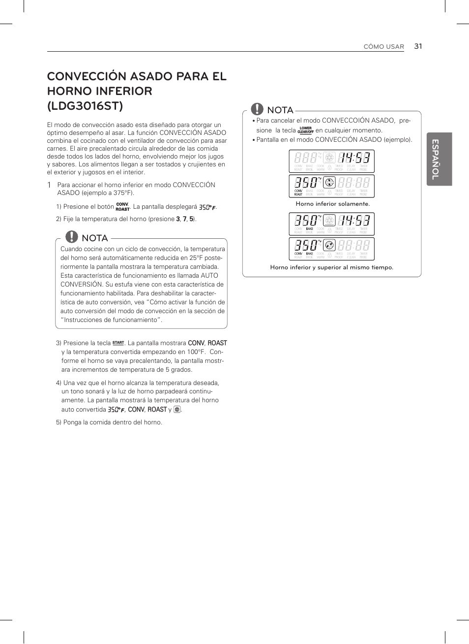 Nota | LG LDG3015SW User Manual | Page 78 / 93