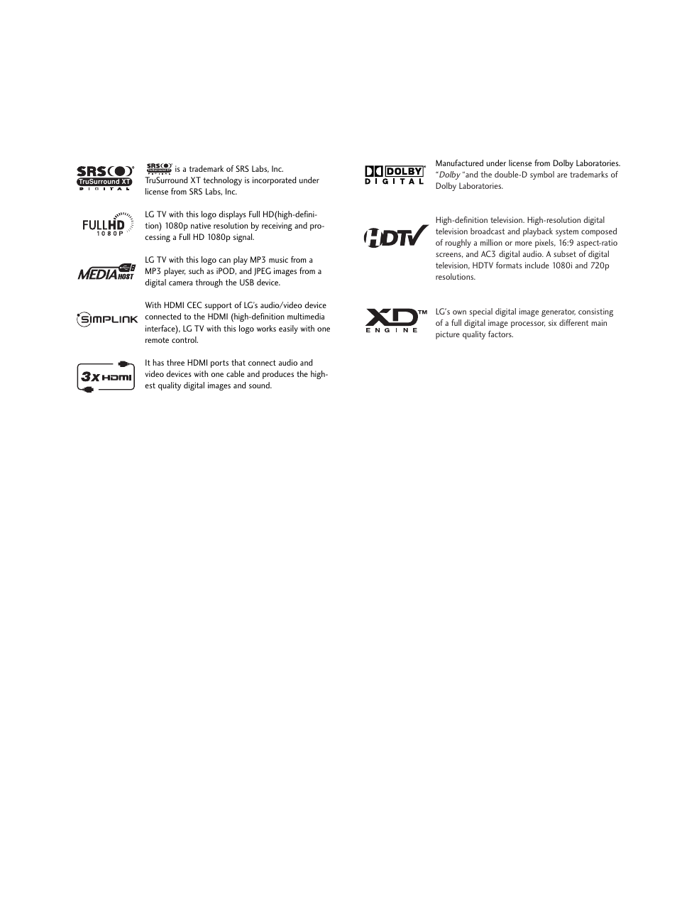 LG 37LB4DS User Manual | Page 2 / 110