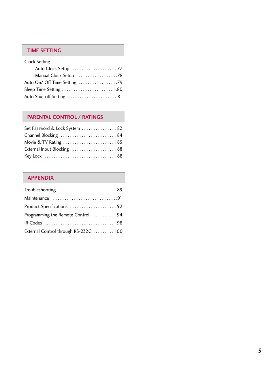 LG 37LB4DS User Manual | Page 7 / 110