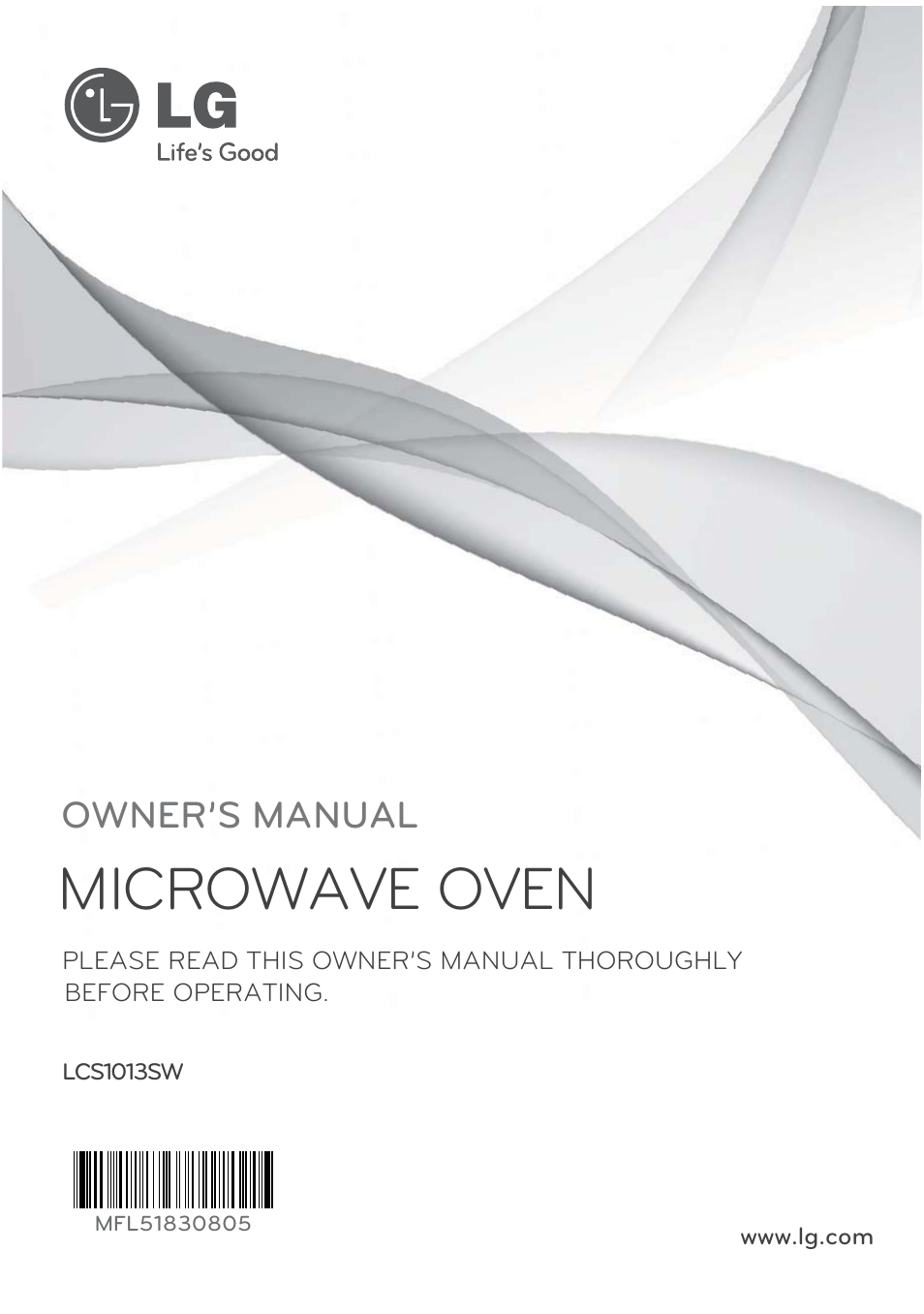 LG LCS1013SW User Manual | 25 pages