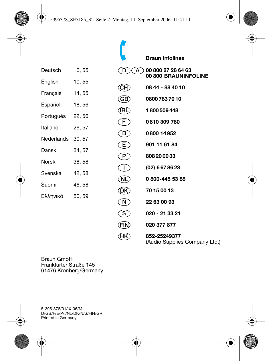 Braun 5185-5395 Silk-épil Xelle User Manual | Page 2 / 58