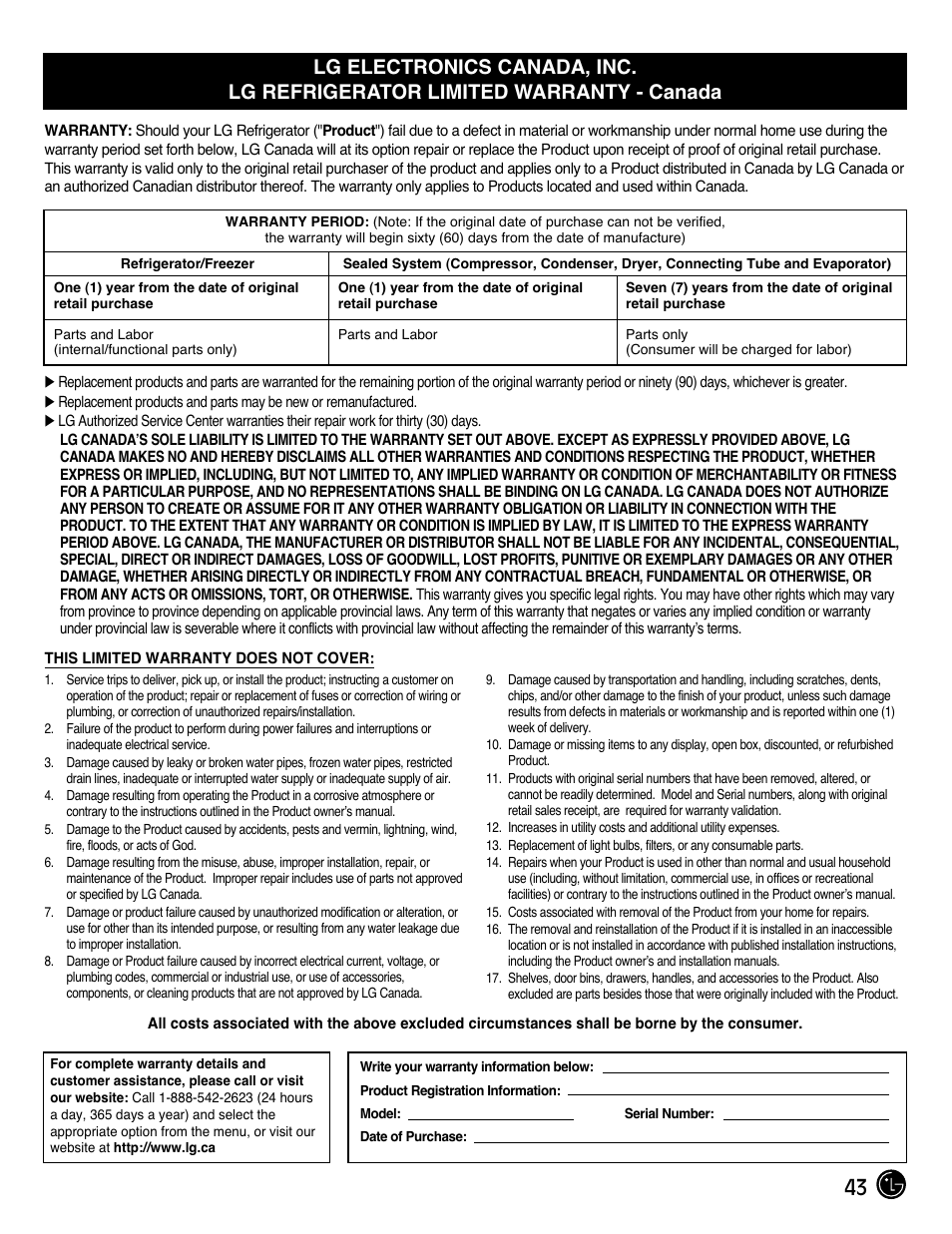 LG LMX25985SB User Manual | Page 43 / 44
