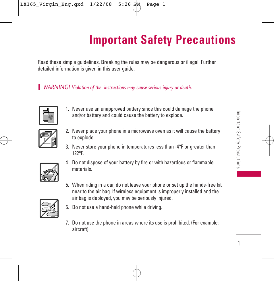 LG LGLX165 User Manual | 90 pages