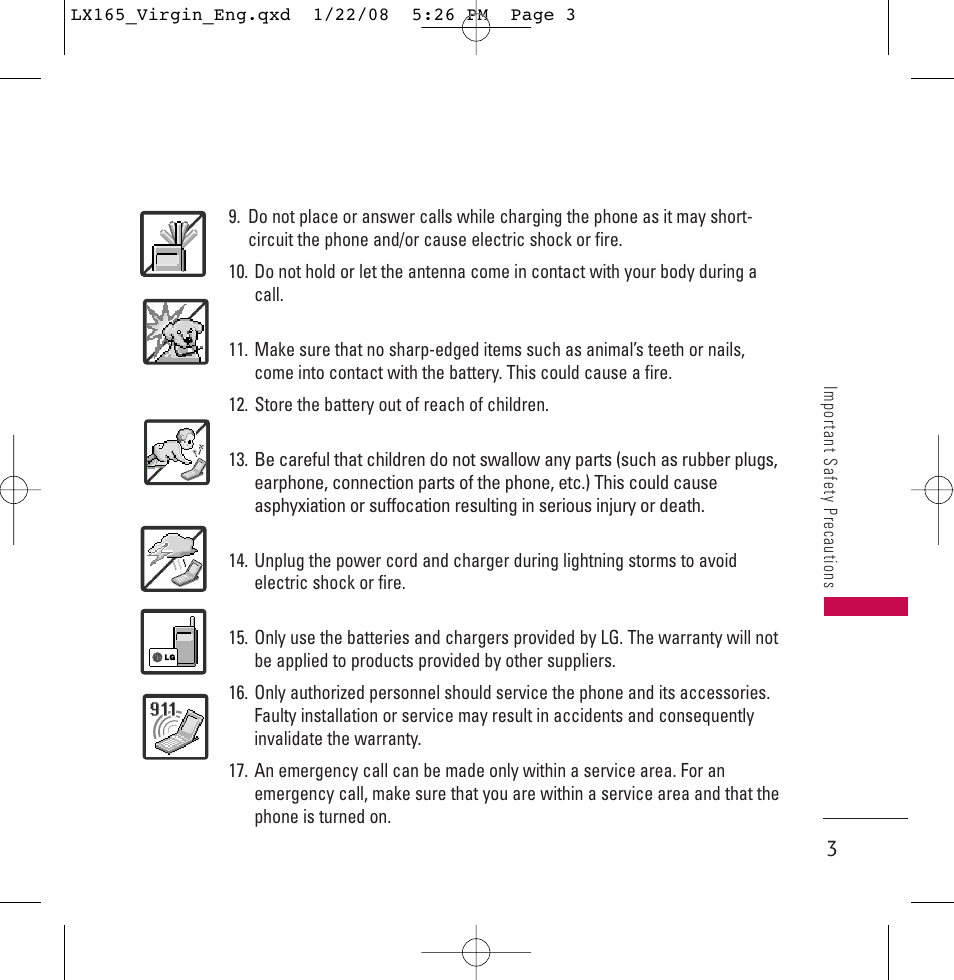 LG LGLX165 User Manual | Page 3 / 90