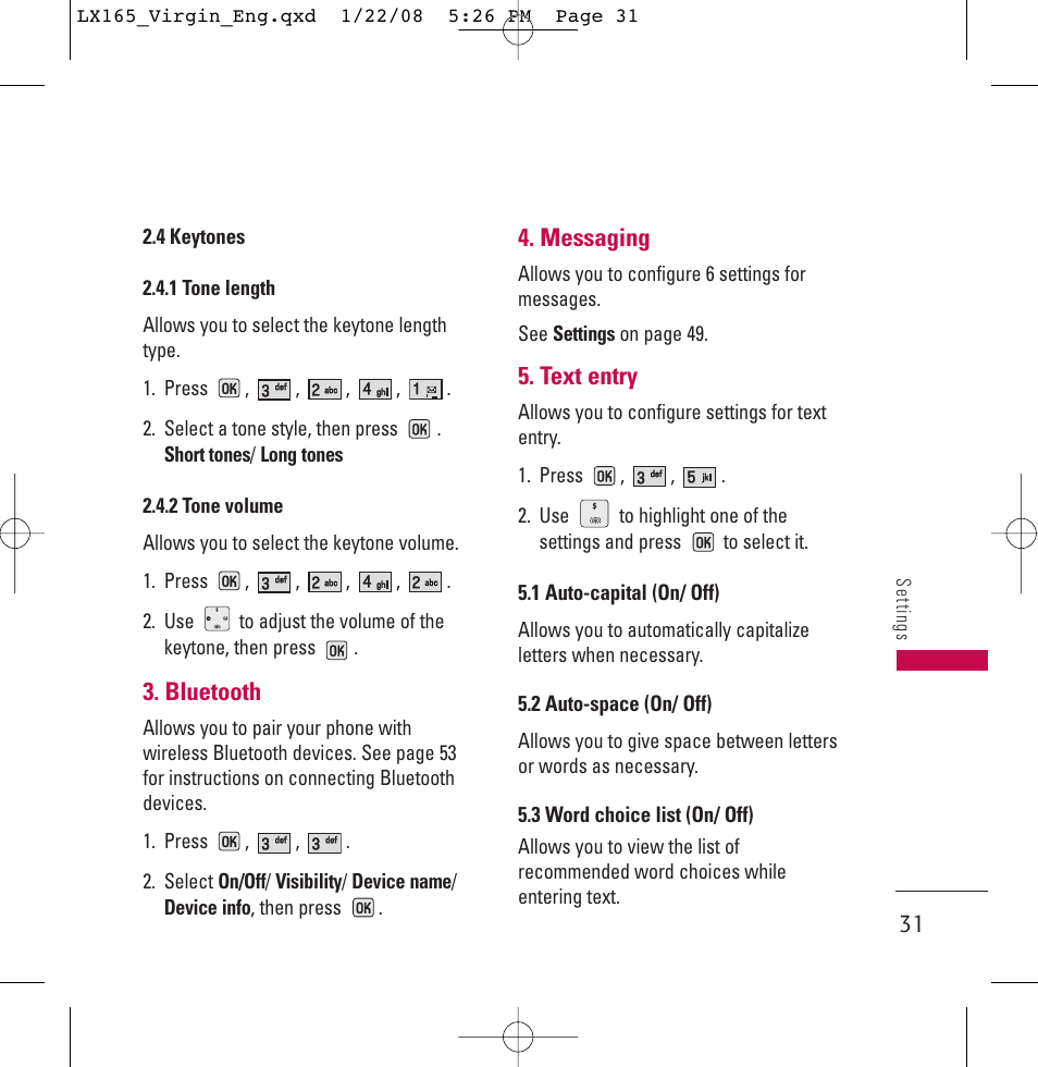 LG LGLX165 User Manual | Page 31 / 90