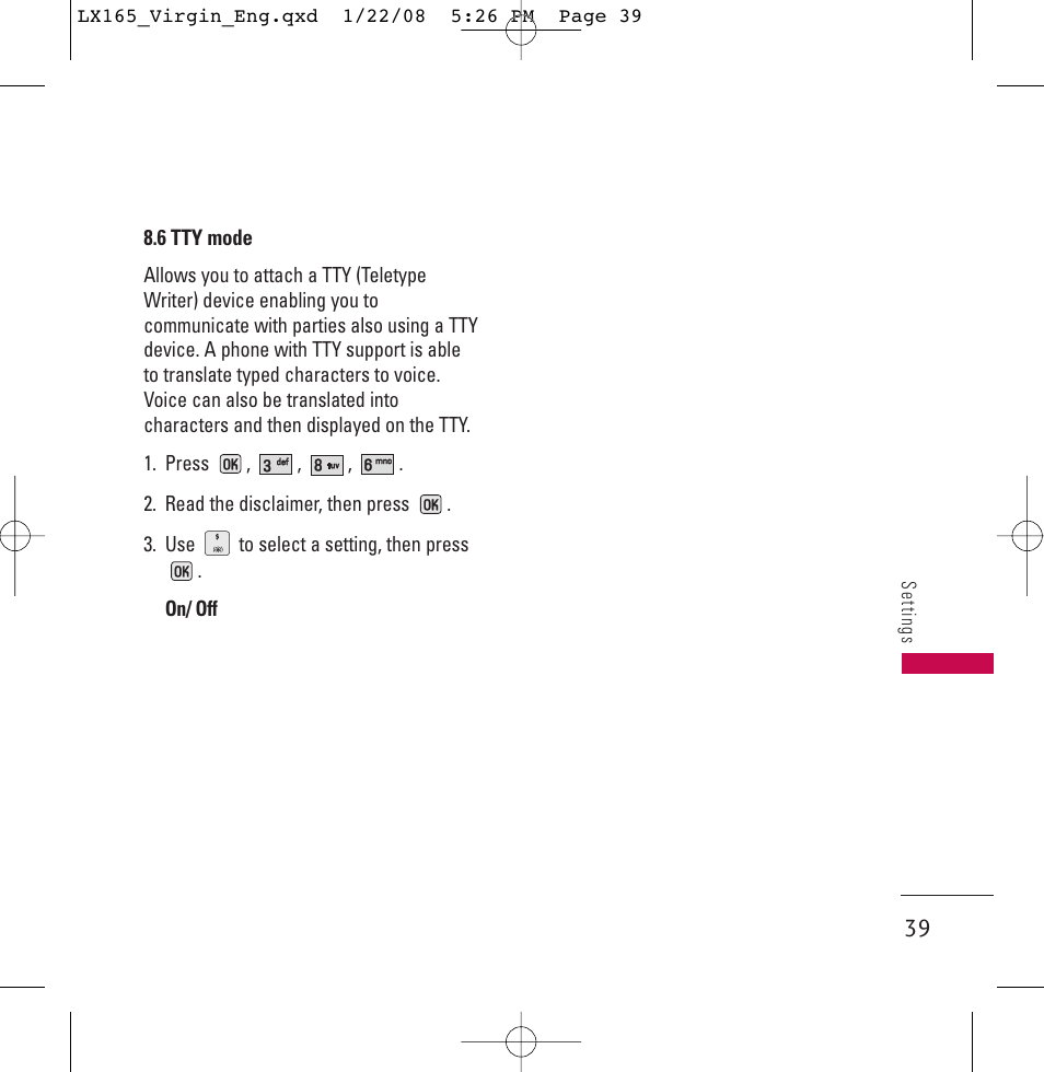 LG LGLX165 User Manual | Page 39 / 90