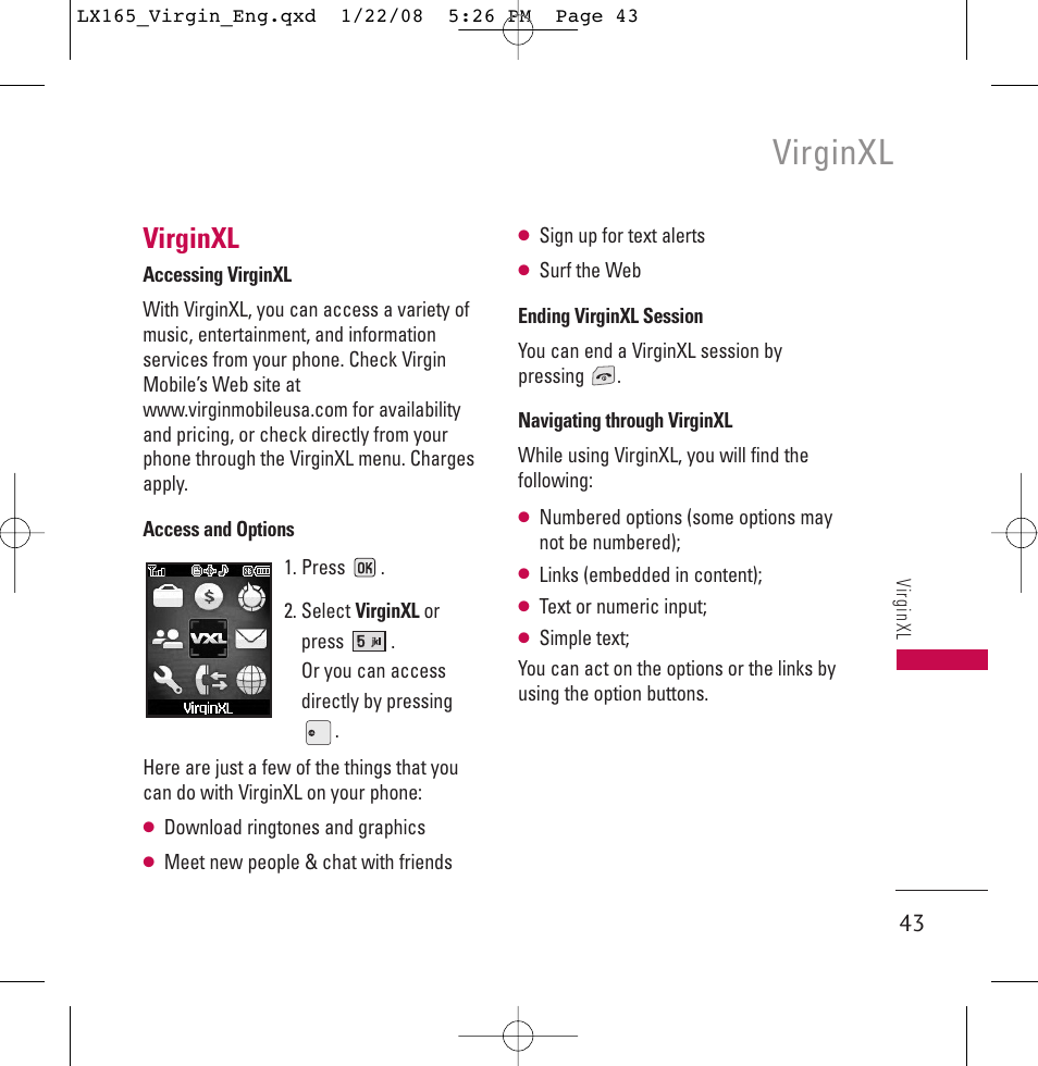 Virginxl | LG LGLX165 User Manual | Page 43 / 90