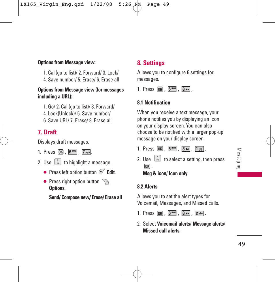 LG LGLX165 User Manual | Page 49 / 90