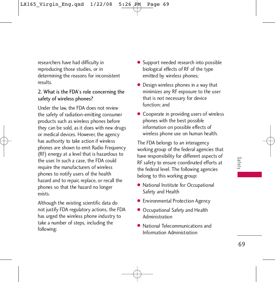 LG LGLX165 User Manual | Page 69 / 90