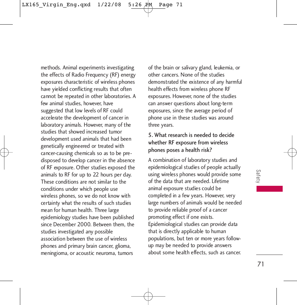 LG LGLX165 User Manual | Page 71 / 90