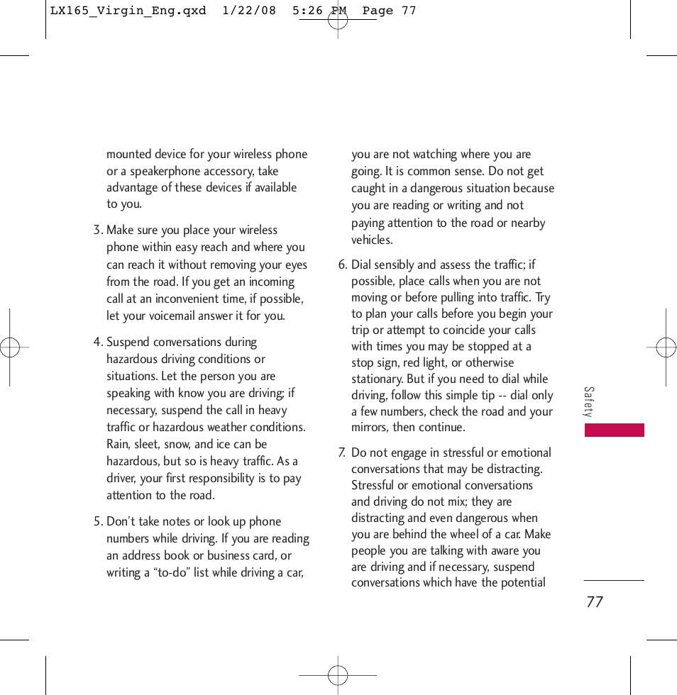 LG LGLX165 User Manual | Page 77 / 90