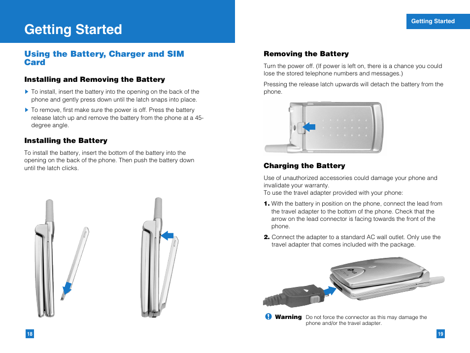Getting started | LG G4010 User Manual | Page 11 / 55