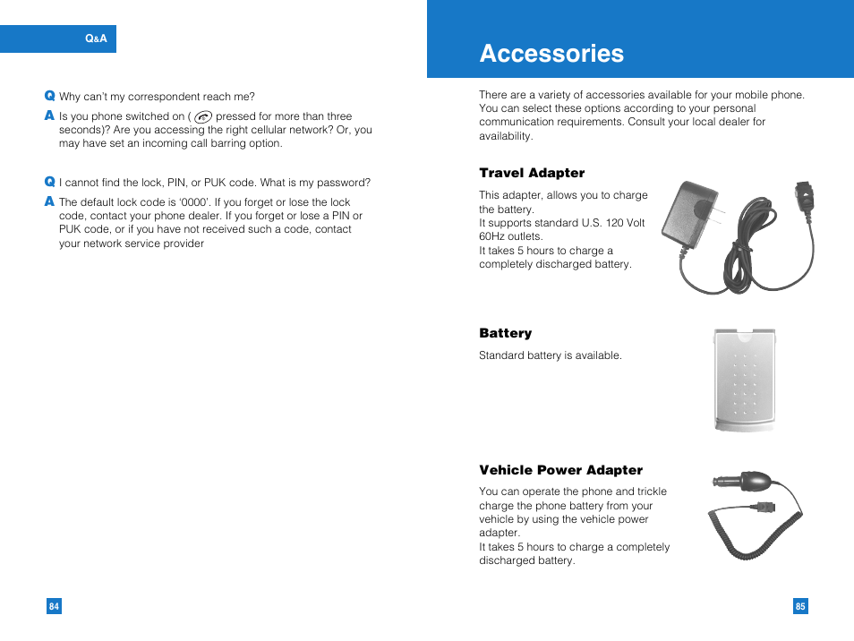 Accessories | LG G4010 User Manual | Page 44 / 55