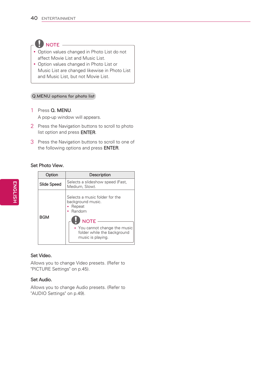 LG 50LS4000 User Manual | Page 40 / 80