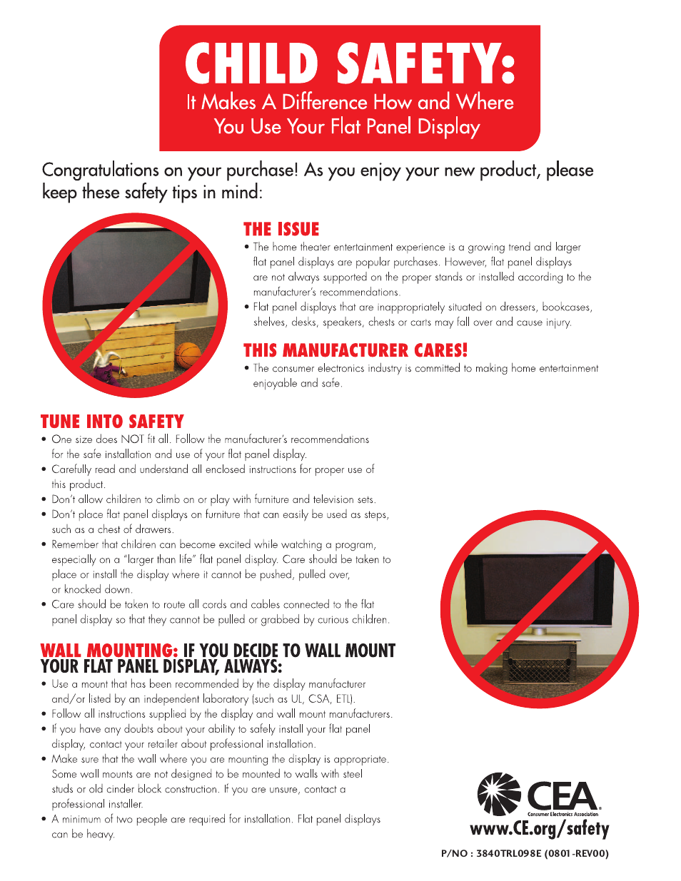 Child safety | LG M2900S-BN User Manual | Page 33 / 33
