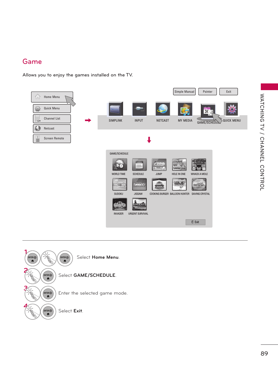 Game | LG 60PK950 User Manual | Page 89 / 202