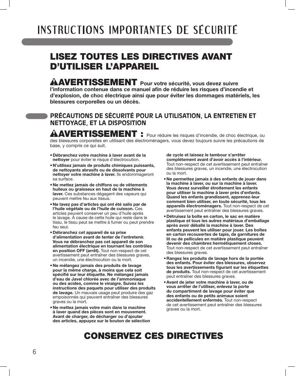 Wavertissement | LG WM3885HCCA User Manual | Page 78 / 108