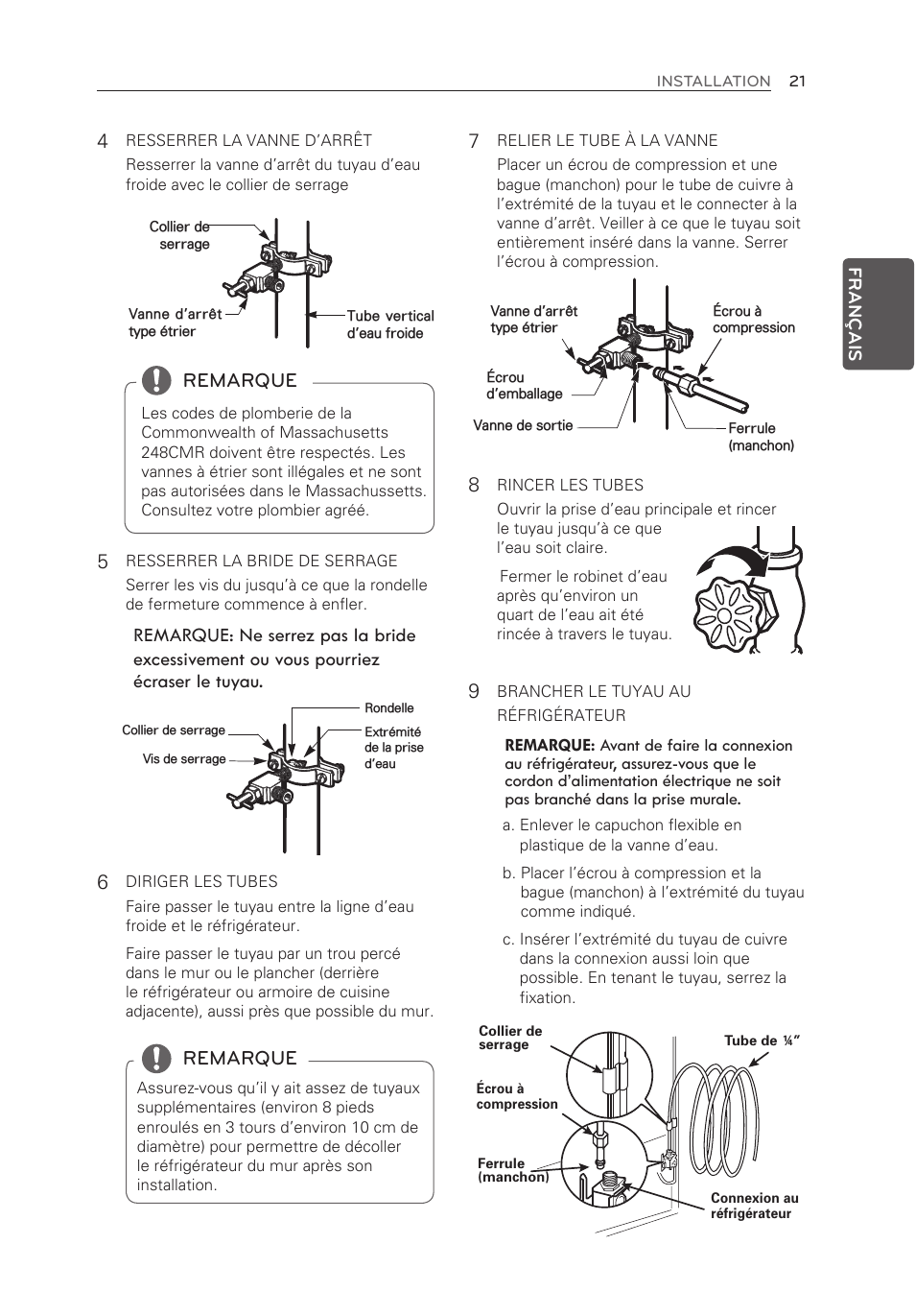 Remarque | LG LFX25974SB User Manual | Page 75 / 164