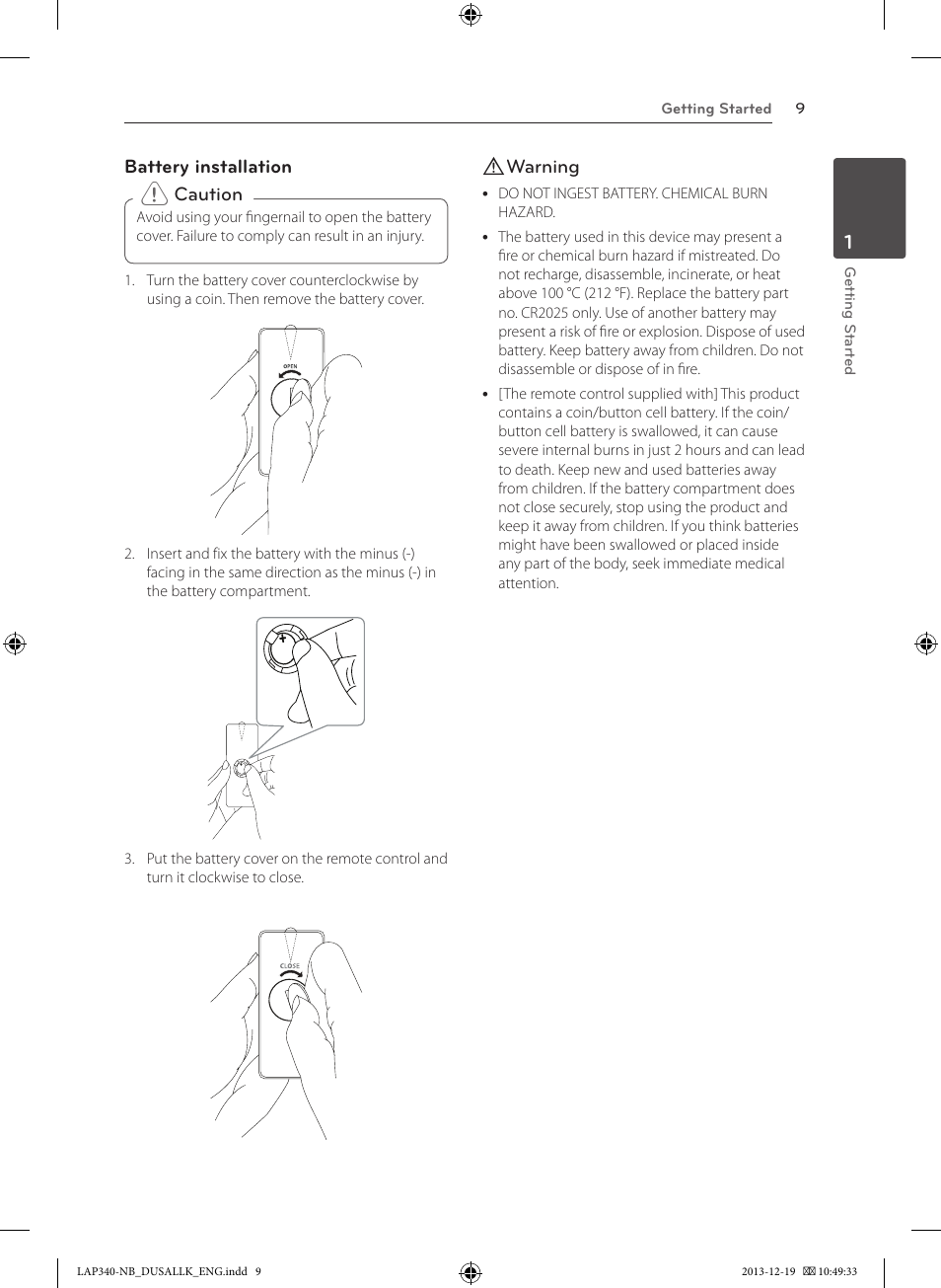 LG LAP347C User Manual | Page 9 / 20