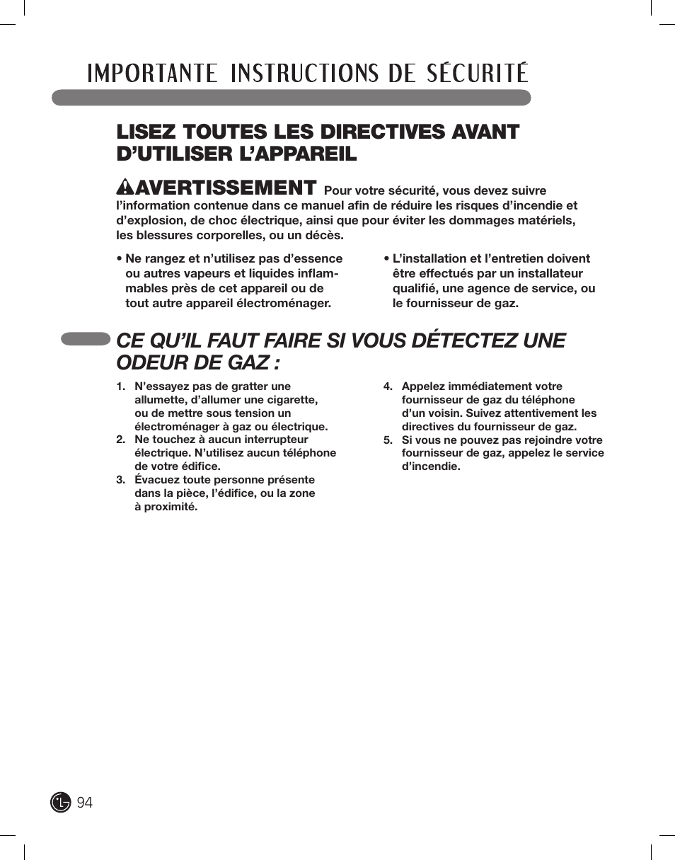 LG DLEX2801L User Manual | Page 94 / 132