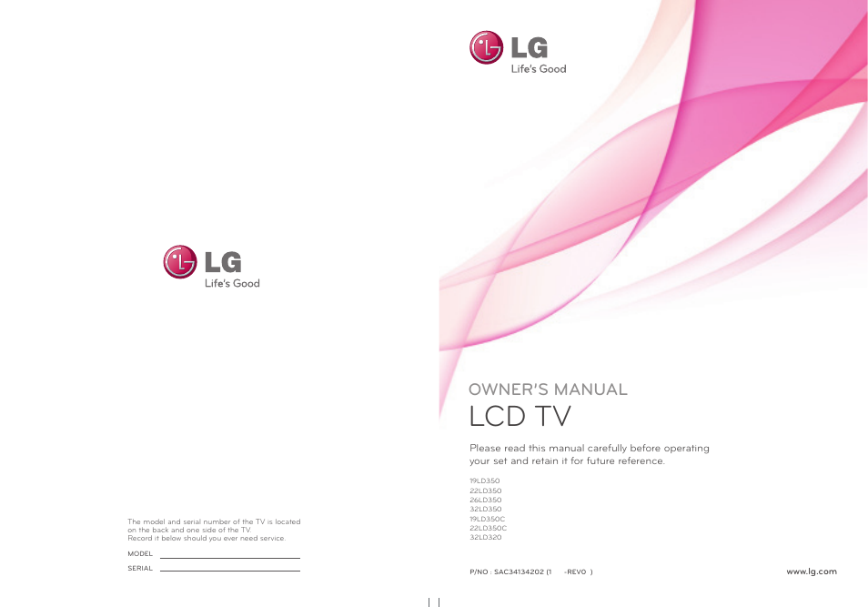 LG 19LD350 User Manual | 134 pages