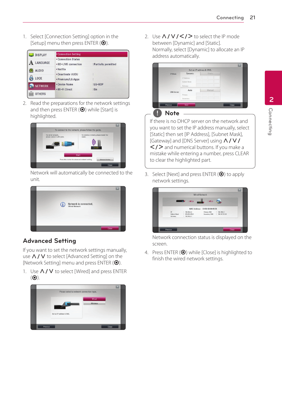 LG BP620 User Manual | Page 21 / 68