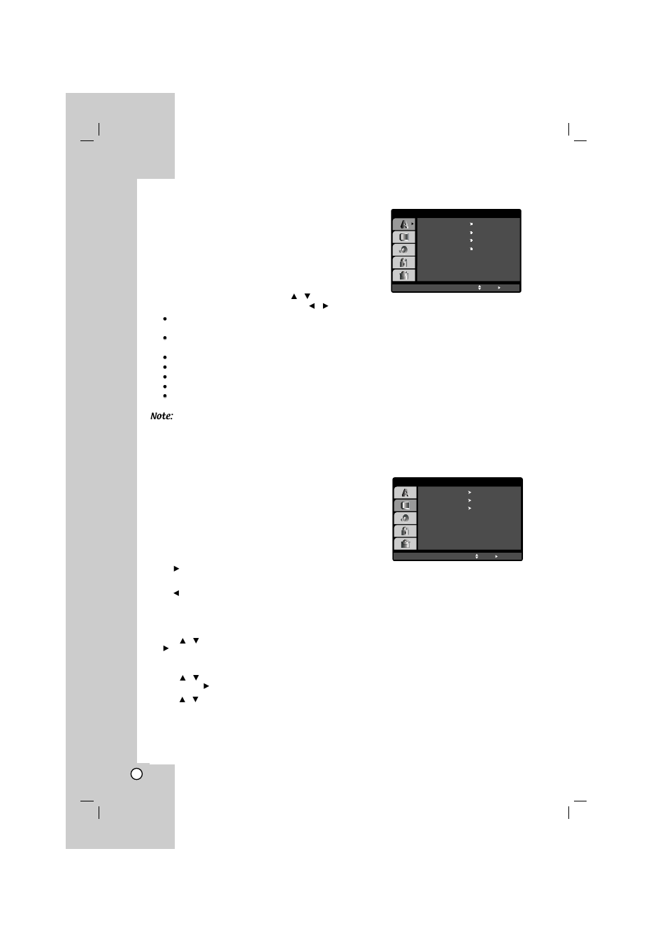 Displaying disc information on - screen, Initial settings, General operation | Language, Display | LG LHT754 User Manual | Page 12 / 33