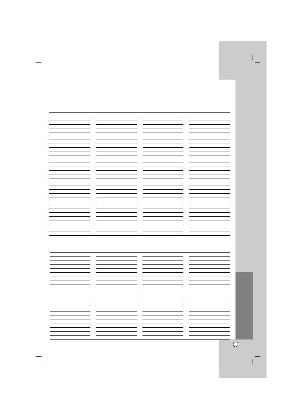 Area codes, Language codes, Reference | LG LHT754 User Manual | Page 29 / 33