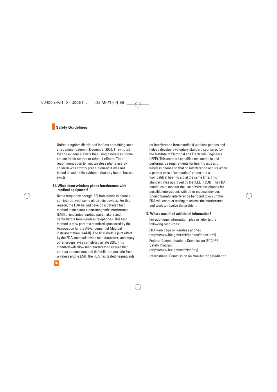 LG CU400 User Manual | Page 100 / 230