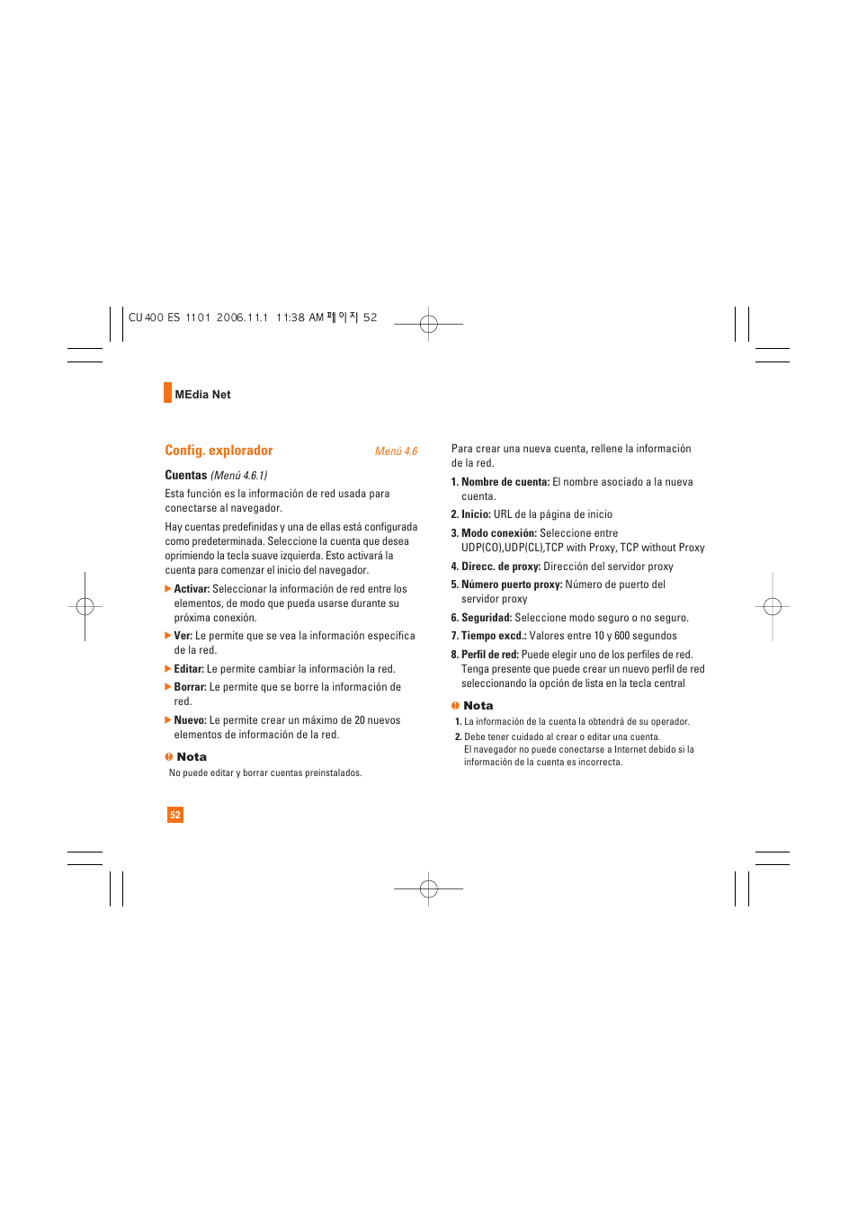 Config. explorador | LG CU400 User Manual | Page 166 / 230