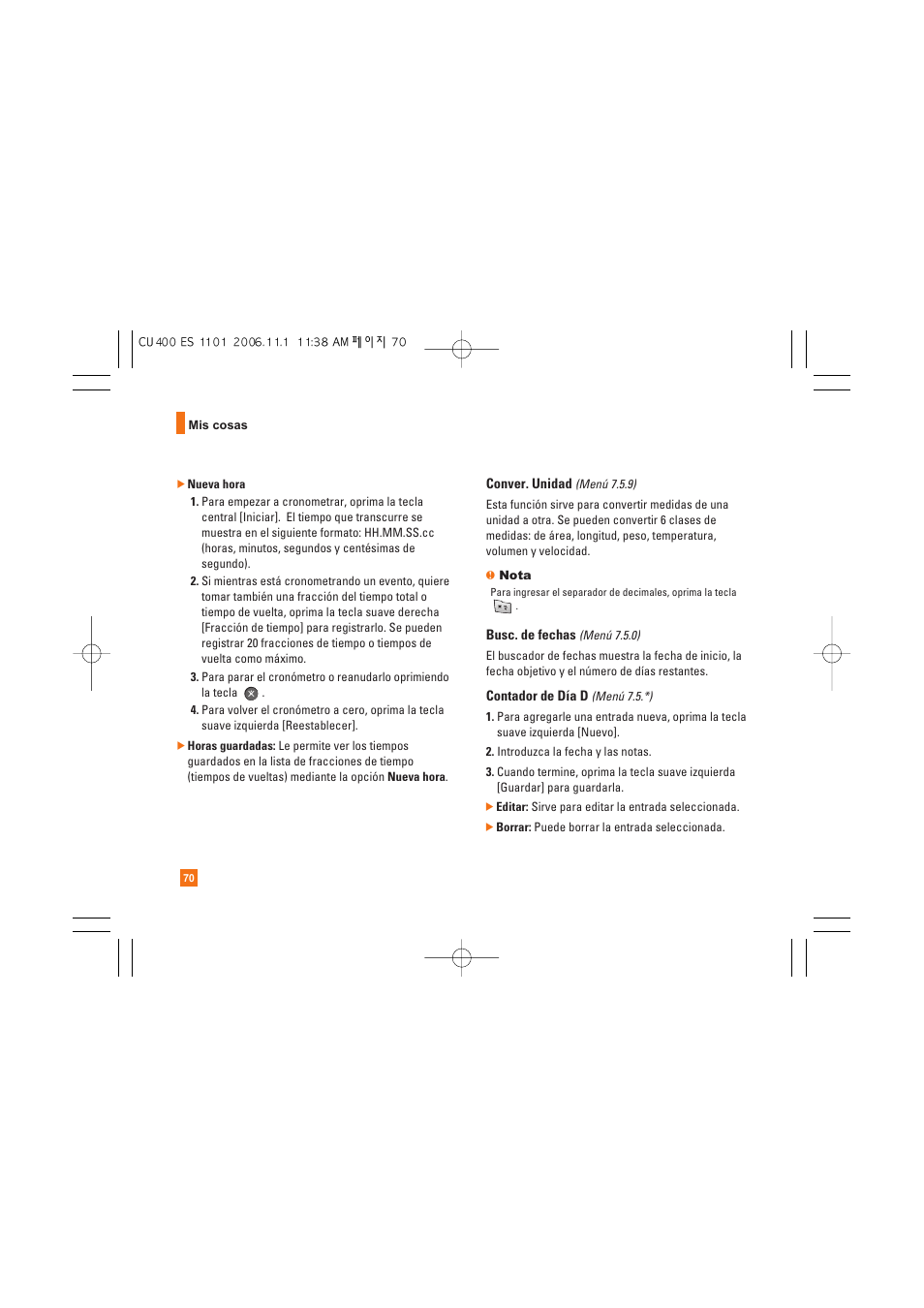 LG CU400 User Manual | Page 184 / 230