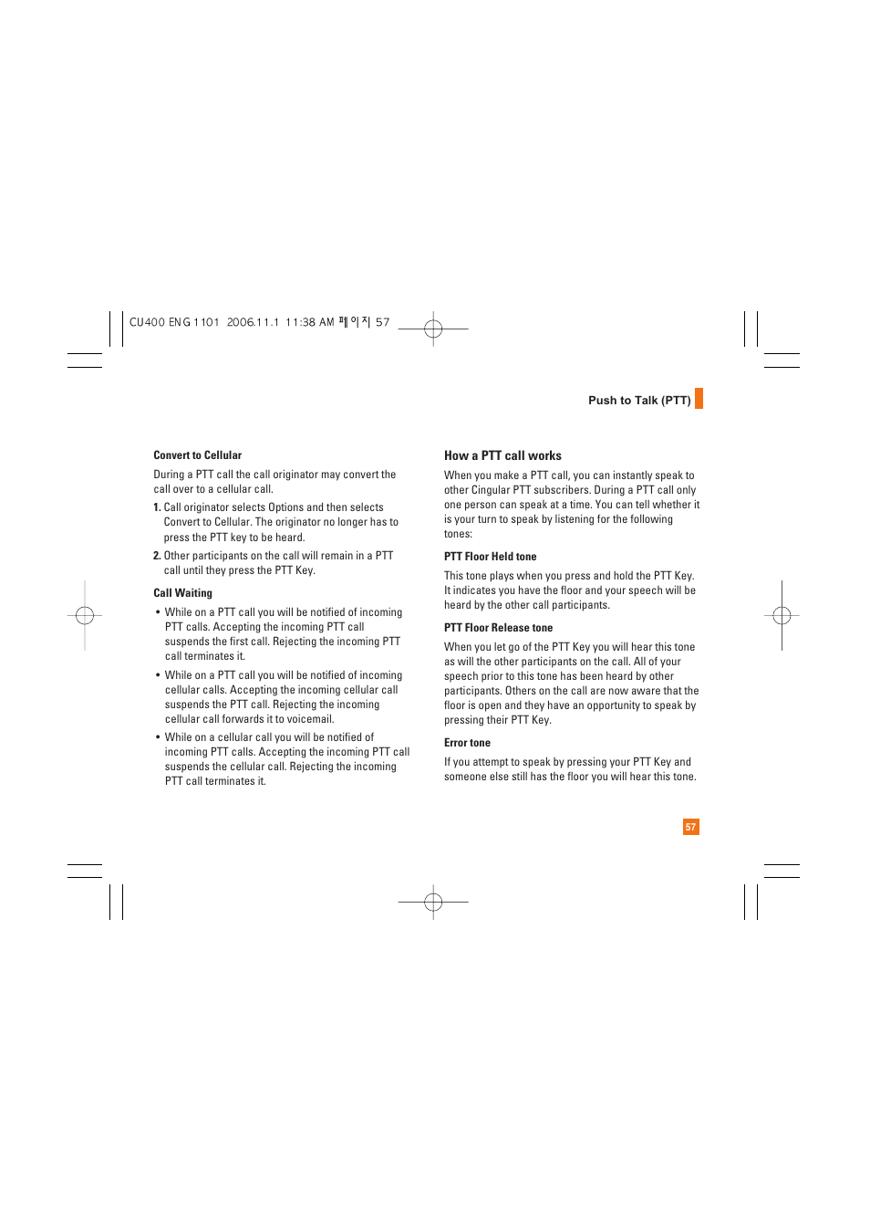 LG CU400 User Manual | Page 61 / 230