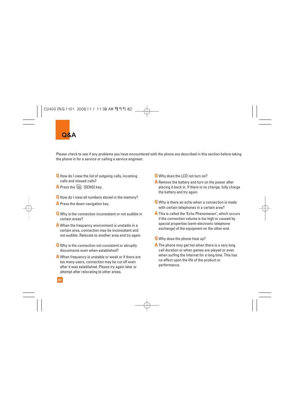 LG CU400 User Manual | Page 86 / 230
