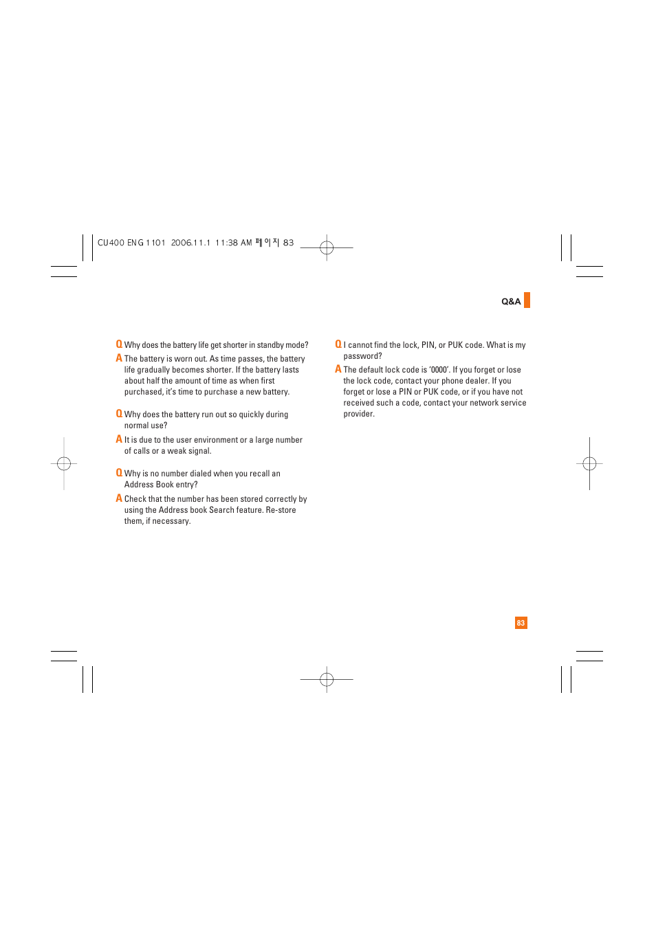 LG CU400 User Manual | Page 87 / 230