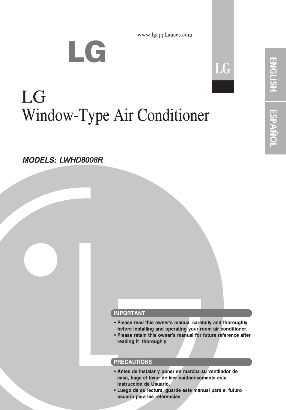 LG LWHD8008R.AWYAHDP User Manual | 52 pages