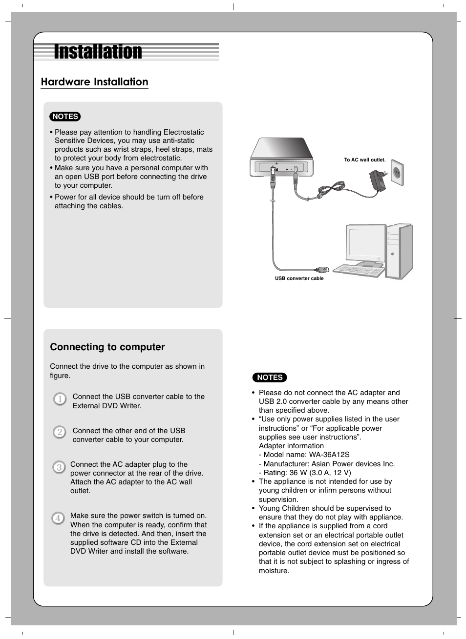 LG GE24NU40 User Manual | 4 pages