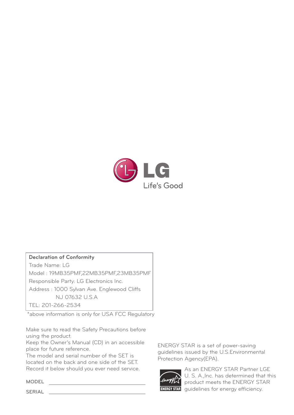 LG 23MB35PM-B User Manual | Page 28 / 28