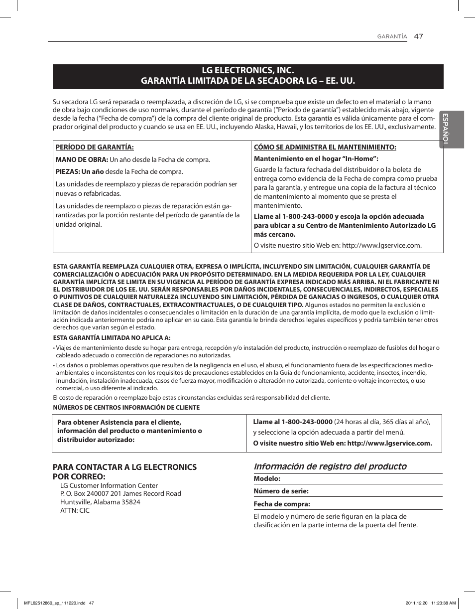 LG DLEX3070R User Manual | Page 93 / 96