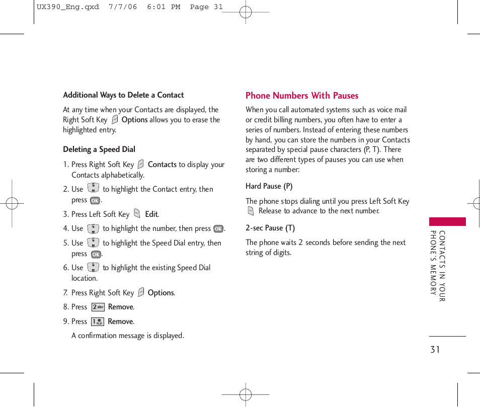 LG UX390 User Manual | Page 31 / 105