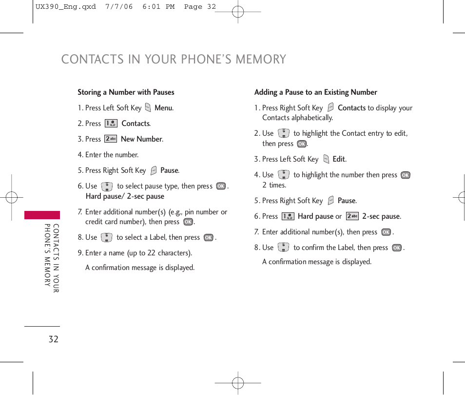 LG UX390 User Manual | Page 32 / 105