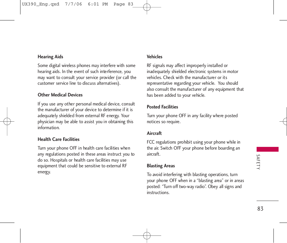 LG UX390 User Manual | Page 83 / 105