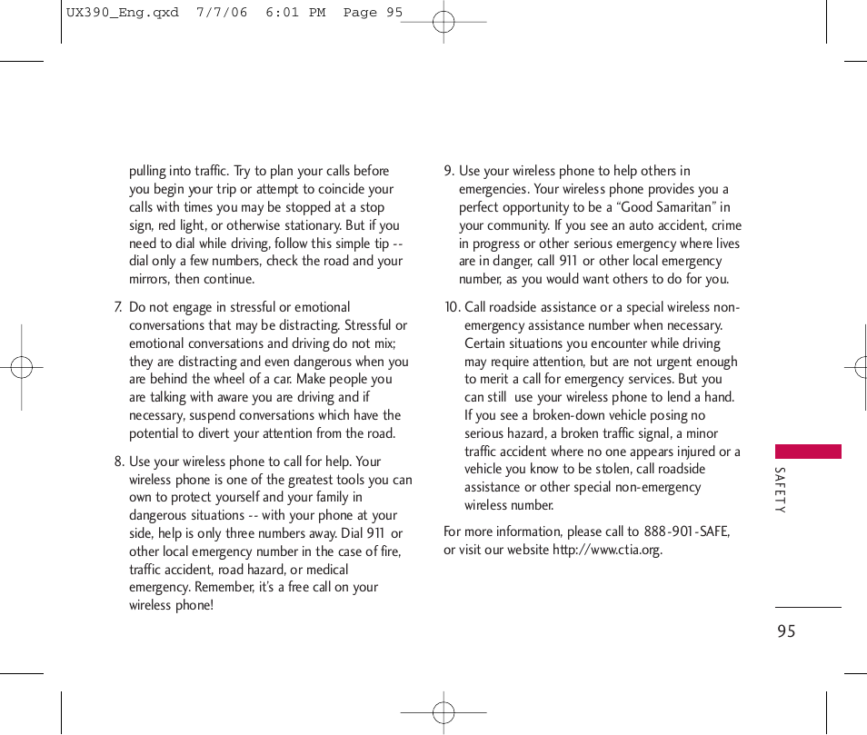 LG UX390 User Manual | Page 95 / 105