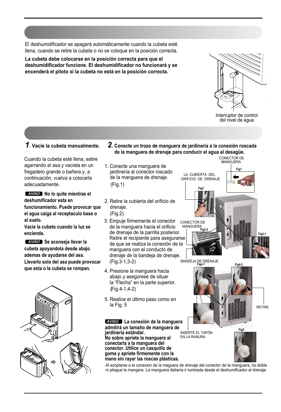 Apagado automático eliminación del agua almacenada | LG LD301 User Manual | Page 26 / 32