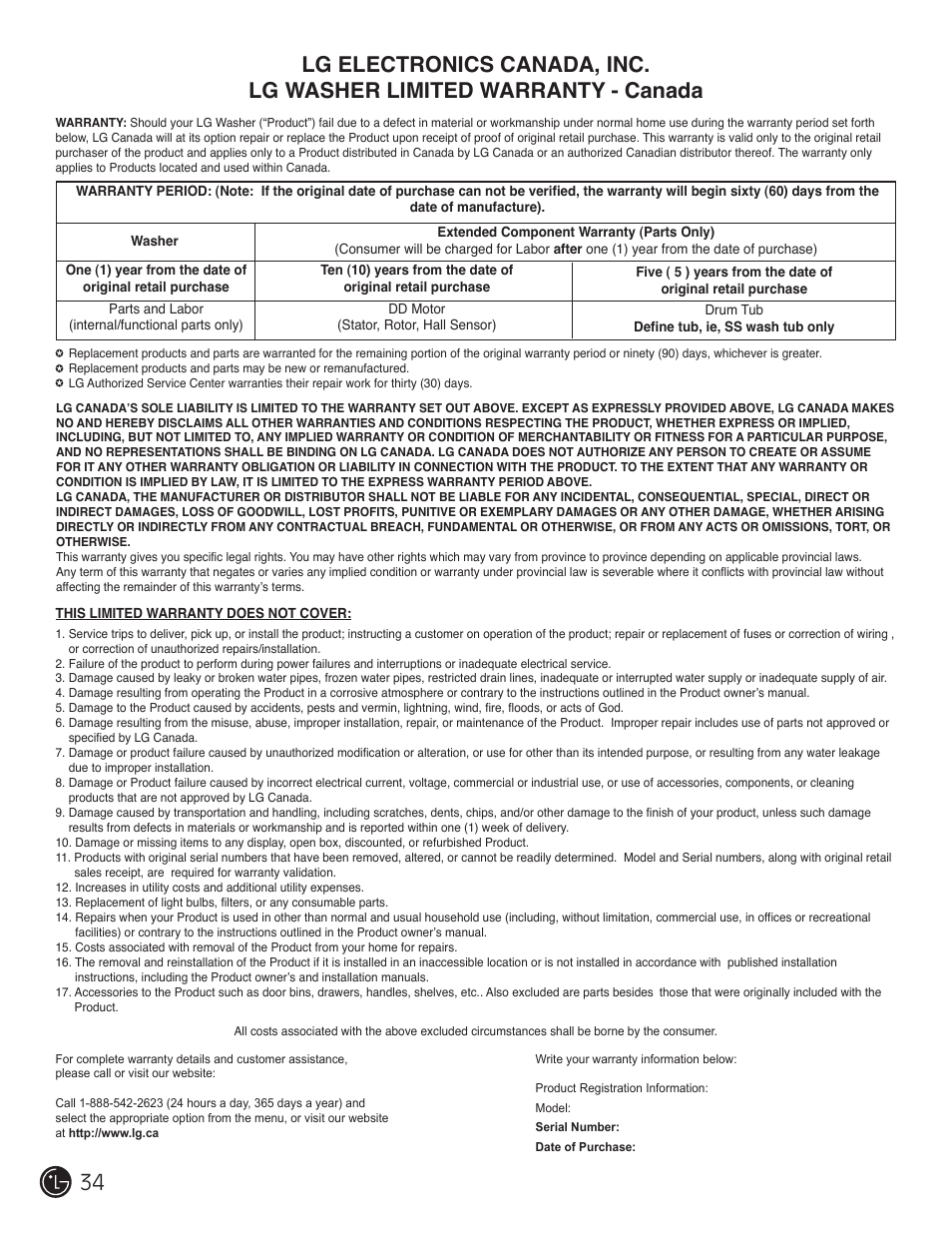 LG WM3455HS User Manual | Page 34 / 108