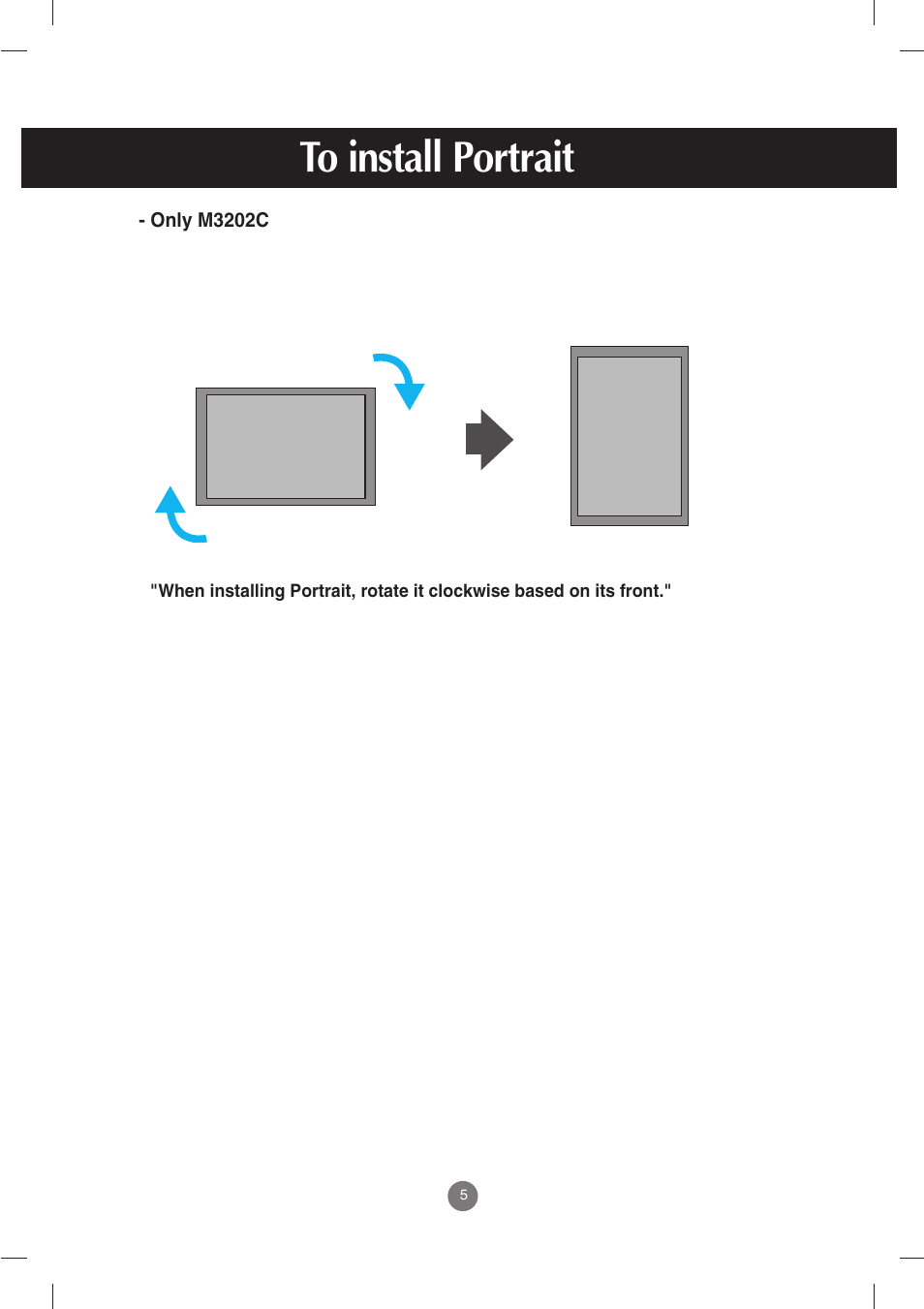 To install portrait | LG M3702C-BH User Manual | Page 6 / 67