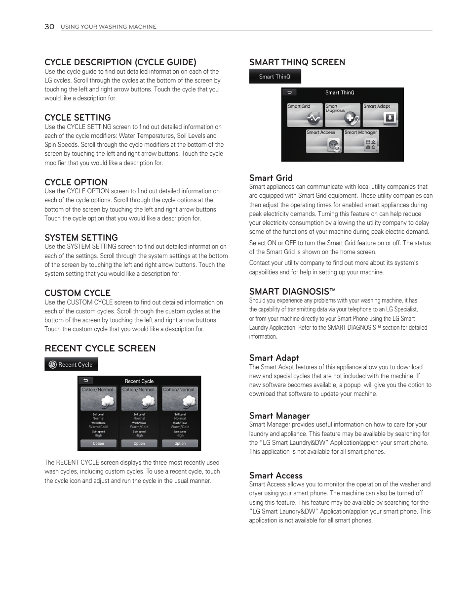 LG WT6001HV User Manual | Page 30 / 92