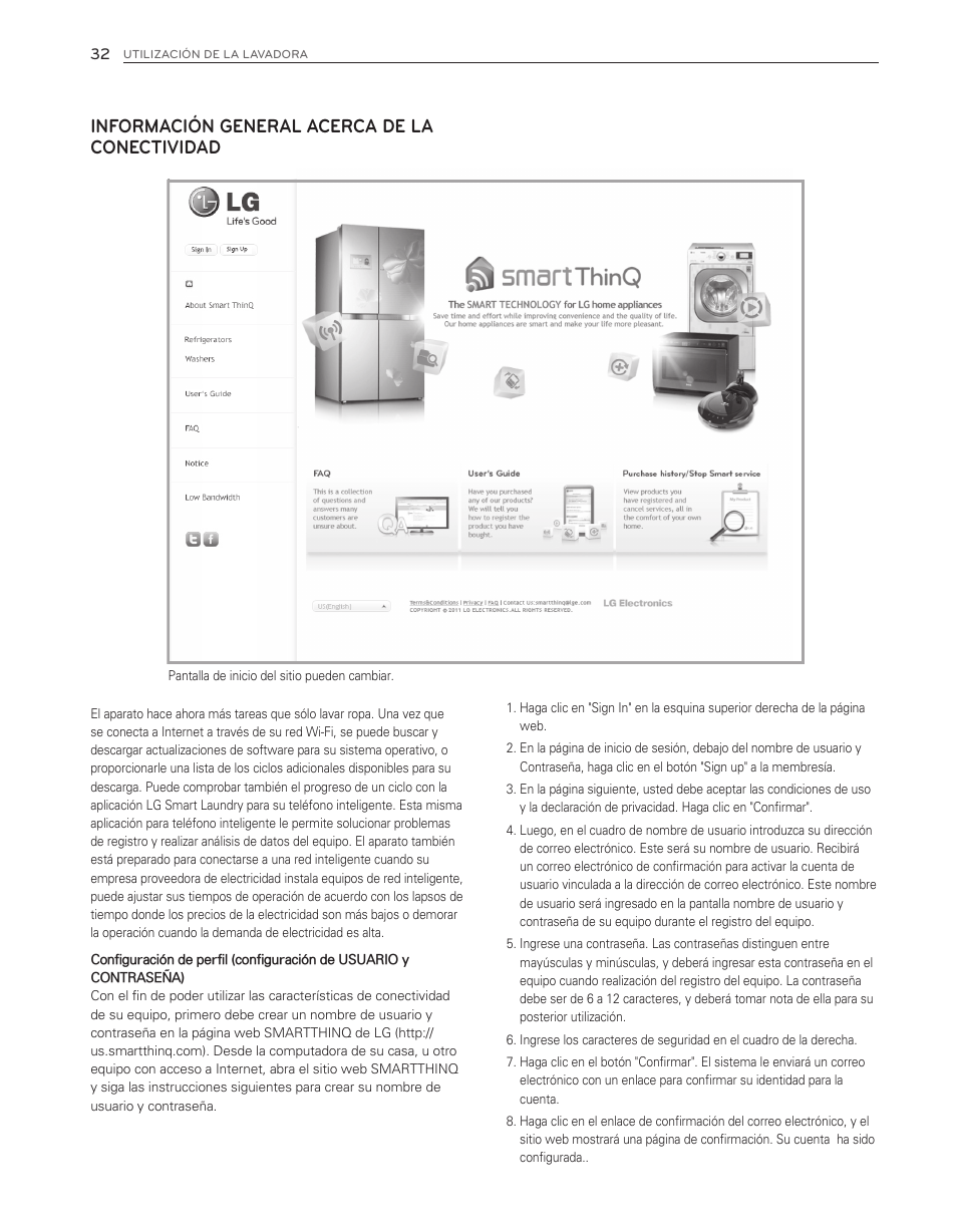 Información general acerca de la conectividad | LG WT6001HV User Manual | Page 78 / 92