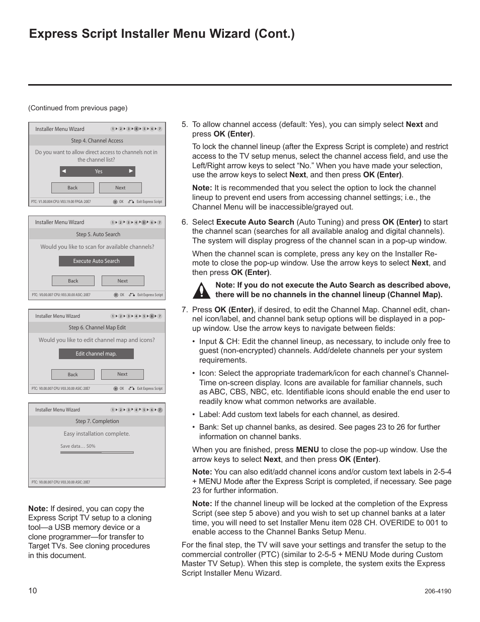 Express script installer menu wizard (cont.) | LG 42LD6DDH User Manual | Page 105 / 148