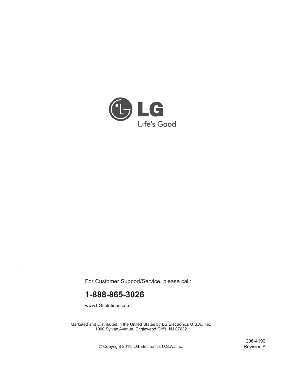Back cover | LG 42LD6DDH User Manual | Page 148 / 148